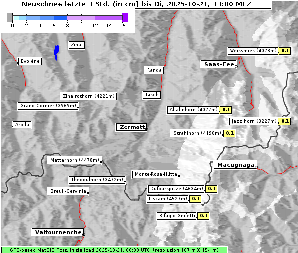Neuschnee, 21. 10. 2025