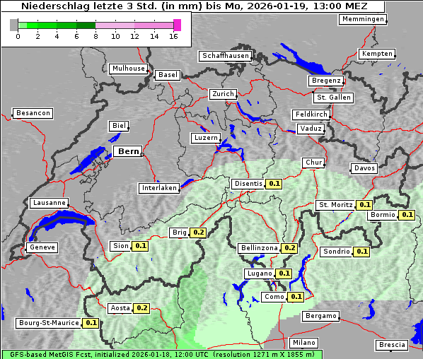Niederschlag, 19. 1. 2026