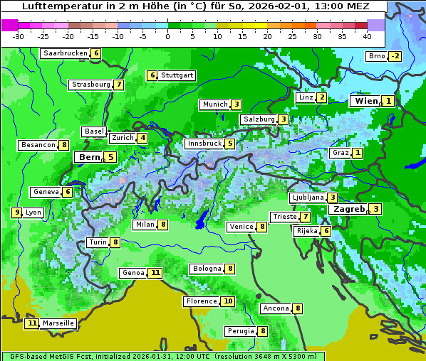 Temperatur, 1. 2. 2026