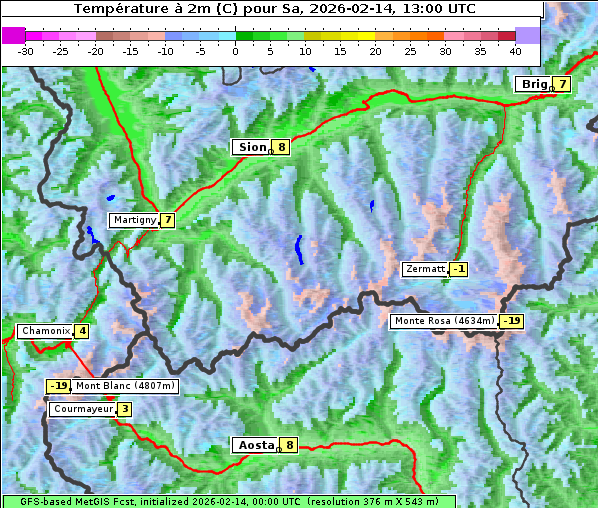 Temperatur, 14. 2. 2026