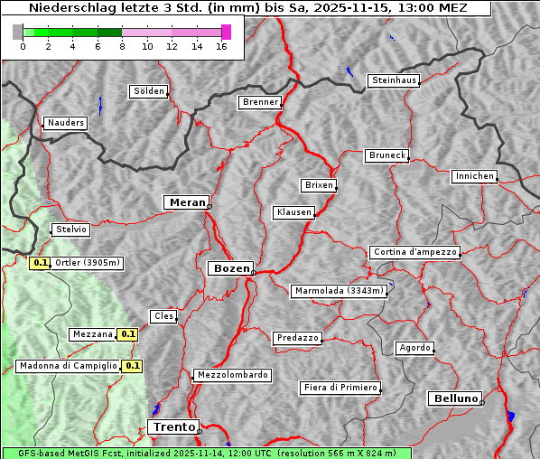 Niederschlag, 15. 11. 2025