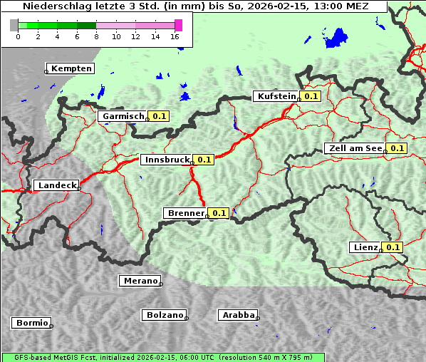 Niederschlag, 15. 2. 2026