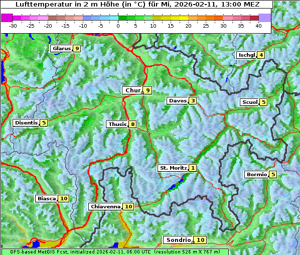 Temperatur, 11. 2. 2026