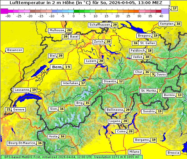 Temperatur, 5. 4. 2026