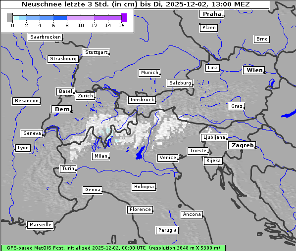 Neuschnee, 2. 12. 2025