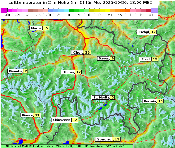 Temperatur, 20. 10. 2025