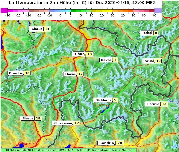 Temperatur, 16. 4. 2026