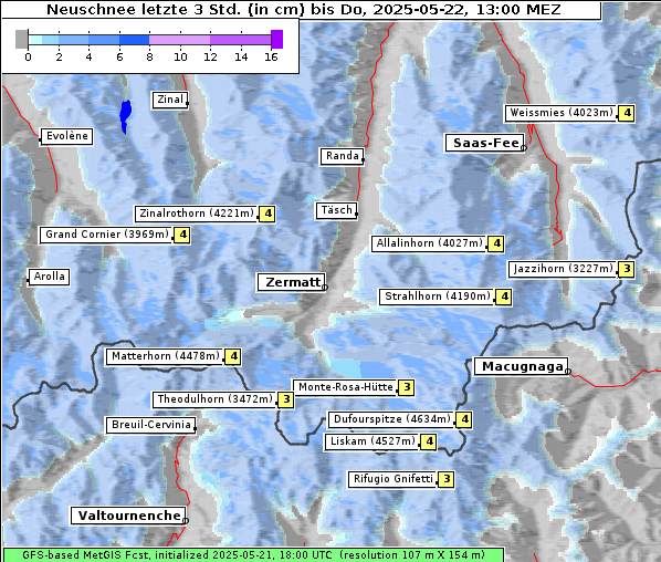 Neuschnee, 22. 5. 2025