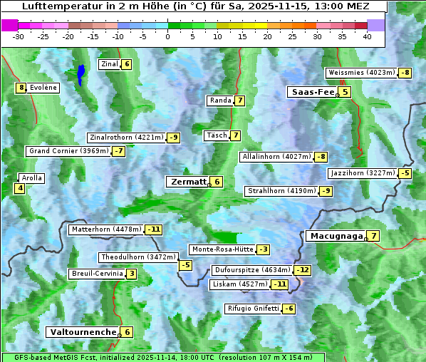 Temperatur, 15. 11. 2025