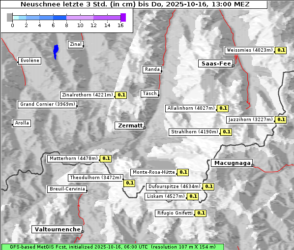 Neuschnee, 16. 10. 2025