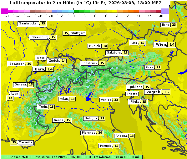 Temperatur, 6. 3. 2026