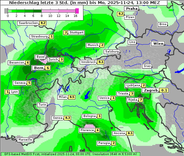 Niederschlag, 24. 11. 2025