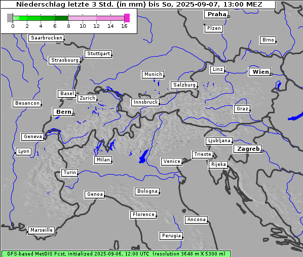 Niederschlag, 7. 9. 2025