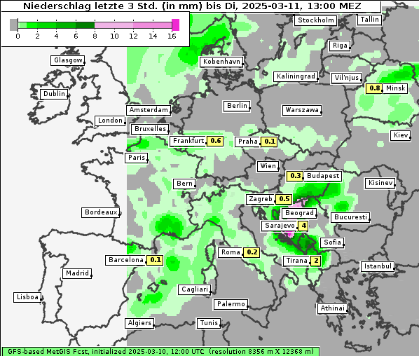 Niederschlag, 11. 3. 2025