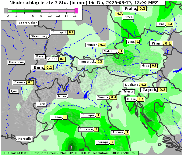 Niederschlag, 12. 3. 2026