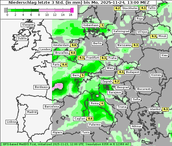 Niederschlag, 24. 11. 2025
