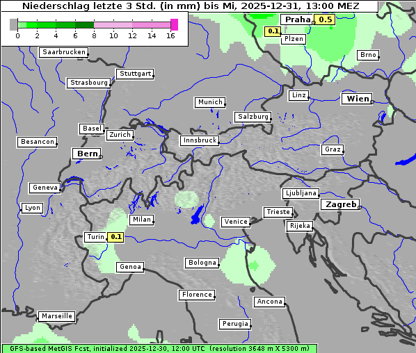 Niederschlag, 31. 12. 2025