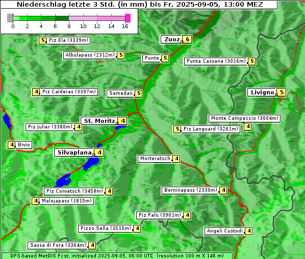 Niederschlag, 5. 9. 2025