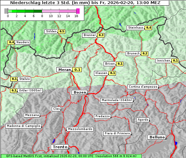 Niederschlag, 20. 2. 2026