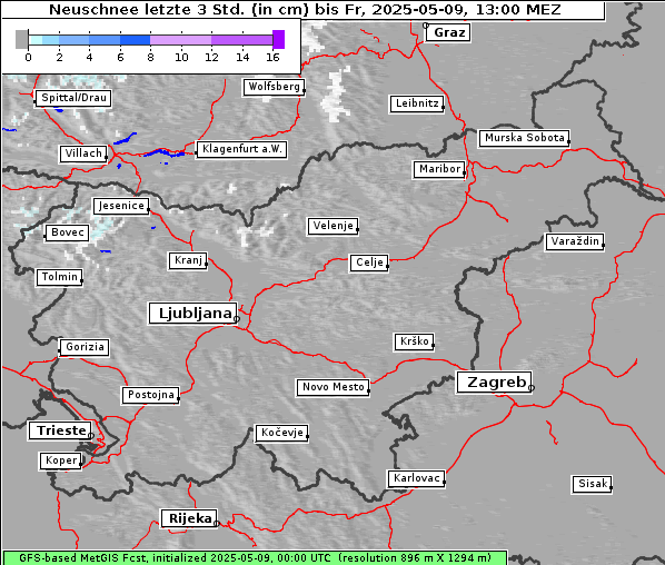 Neuschnee, 9. 5. 2025