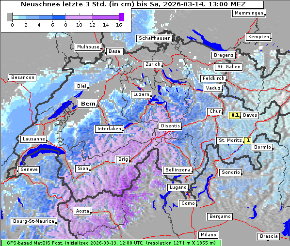 Neuschnee, 14. 3. 2026
