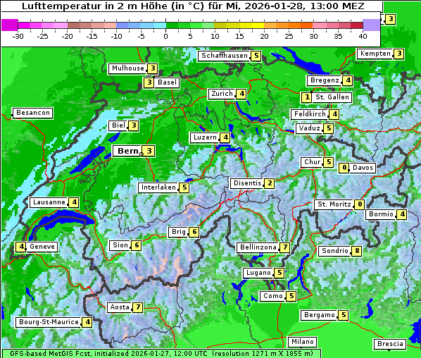 Temperatur, 28. 1. 2026