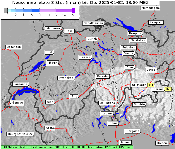 Neuschnee, 2. 1. 2025