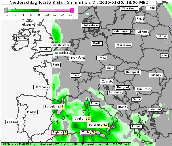 Niederschlag, 20. 1. 2026