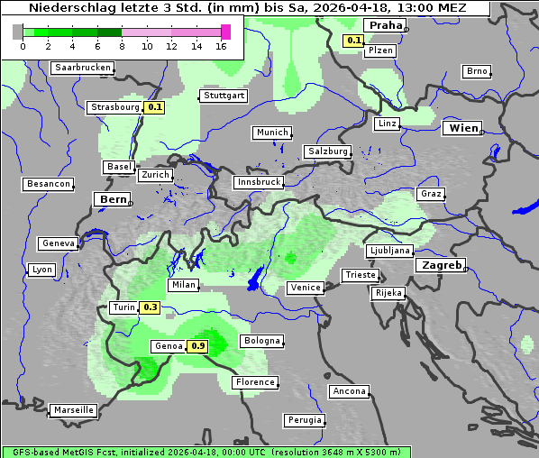 Niederschlag, 18. 4. 2026