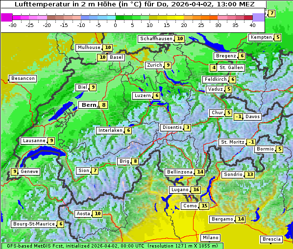 Temperatur, 2. 4. 2026