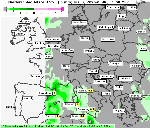 Niederschlag, 6. 3. 2026