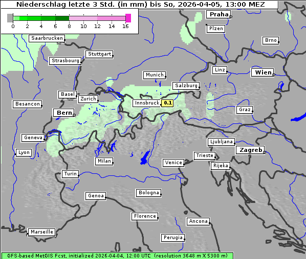 Niederschlag, 5. 4. 2026