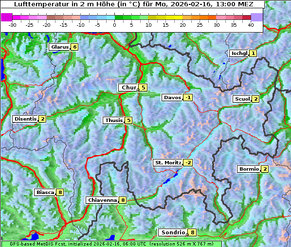 Temperatur, 16. 2. 2026