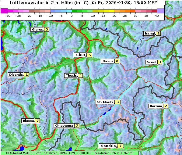 Temperatur, 30. 1. 2026