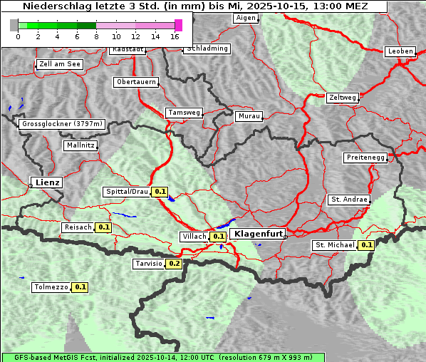 Niederschlag, 15. 10. 2025