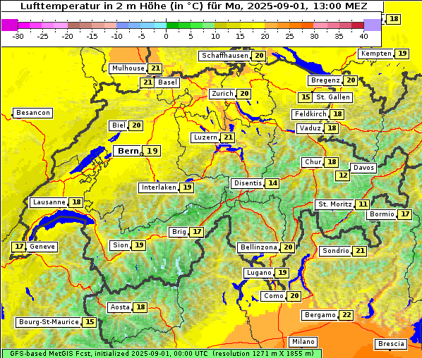 Temperatur, 1. 9. 2025