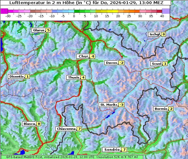 Temperatur, 29. 1. 2026