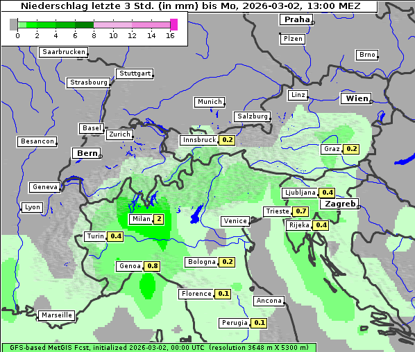 Niederschlag, 2. 3. 2026