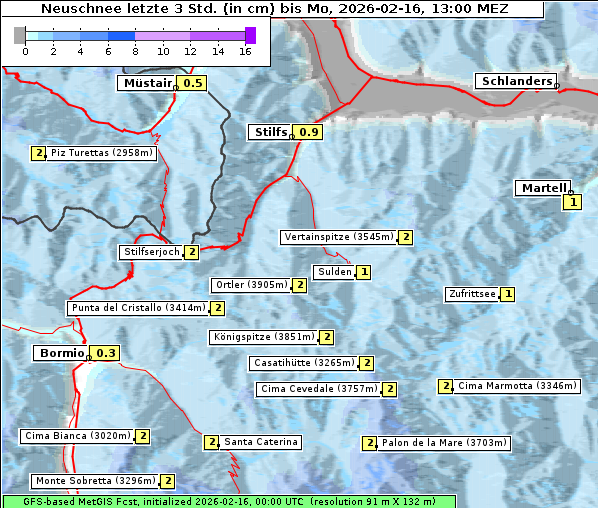Neuschnee, 16. 2. 2026
