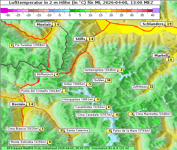 Temperatur, 8. 4. 2026