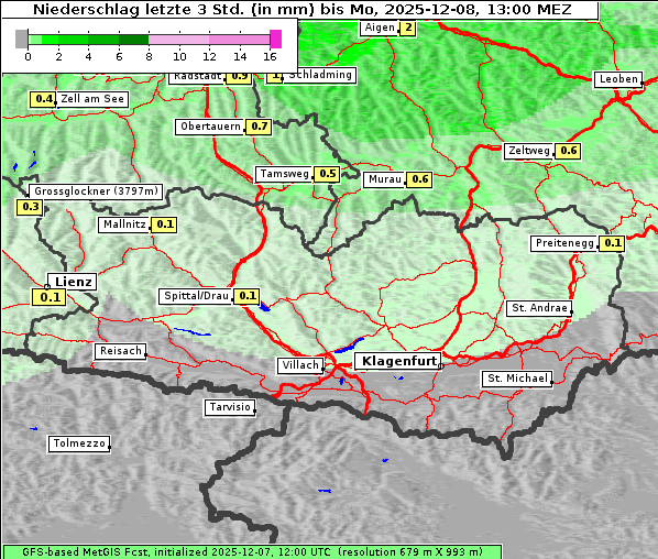 Niederschlag, 8. 12. 2025