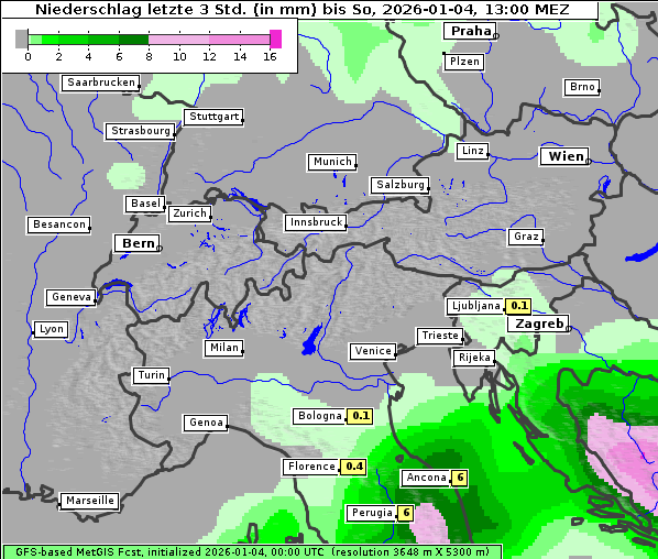 Niederschlag, 4. 1. 2026