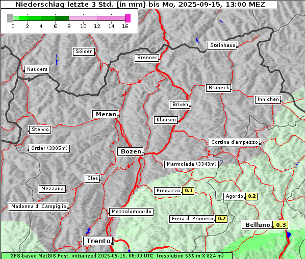 Niederschlag, 15. 9. 2025