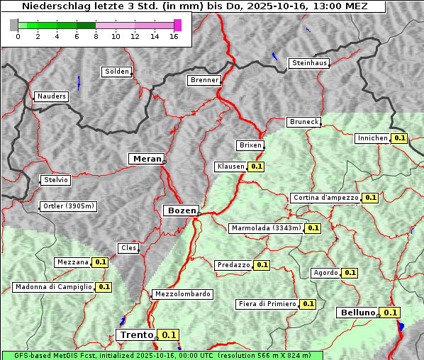 Niederschlag, 16. 10. 2025