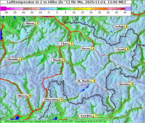 Temperatur, 24. 11. 2025