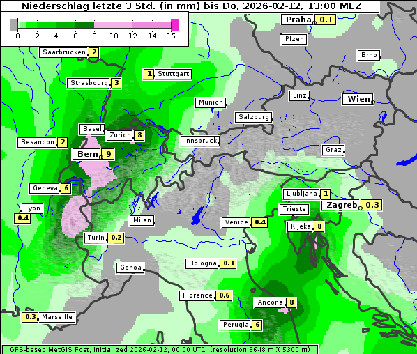 Niederschlag, 12. 2. 2026