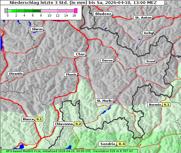 Niederschlag, 18. 4. 2026