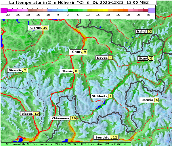 Temperatur, 23. 12. 2025