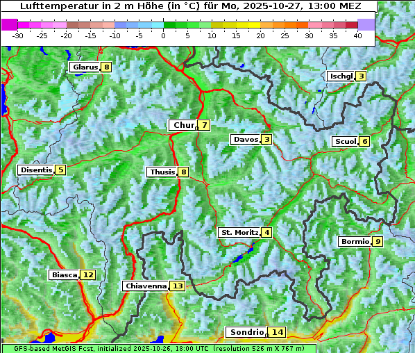 Temperatur, 27. 10. 2025