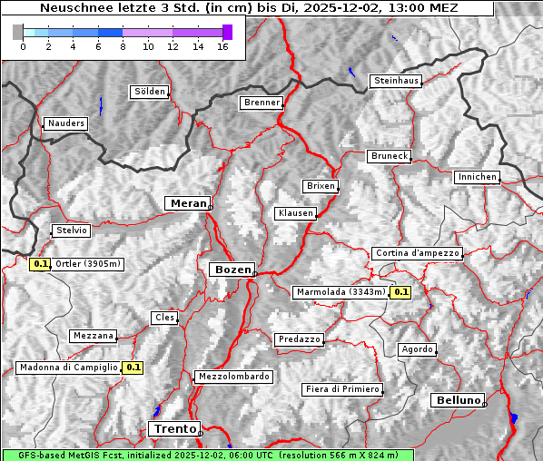 Neuschnee, 2. 12. 2025